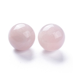 Quartz Rose Naturel a augmenté perles de quartz, pas de trous / non percés, sphère de pierres précieuses, ronde, 35~35.5mm