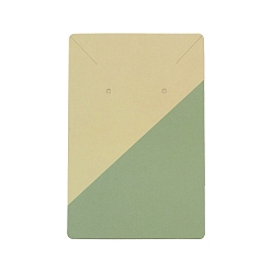 Dark Sea Green Rectangle Paper Earring Display Cards, Jewelry Display Cards for Earrings Necklaces Storage, Dark Sea Green, 9x5.9x0.05cm, Hole: 1.6mm