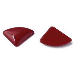 Dark Red Opaque Acrylic Cabochons, Triangle, Dark Red, 19.5x28x5mm, about 354pcs/500g