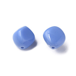 Bleu Bleuet Perles acryliques opaques, nuggets, bleuet, 15.5x14x11mm, Trou: 1.8mm, environ380 pcs / 500 g