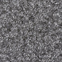 (RR2412) Transparent Taupe Perles rocailles miyuki rondes, perles de rocaille japonais, (rr 2412) taupe transparent, 11/0, 2x1.3mm, trou: 0.8 mm, environ 5500 pcs / 50 g