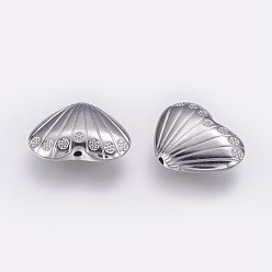 Platinum CCB Plastic Beads, Heart with Line, Platinum, 17x22x6.5mm, Hole: 1mm