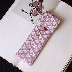 Фламинго Прямоугольные подарочные пакеты для украшений из ткани в китайском стиле для серег, Браслеты, ожерелья упаковка, цветочная скороговорка, фламинго, 15.5x5.5 см