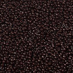 (46) Opaque Oxblood Toho perles de rocaille rondes, perles de rocaille japonais, (46) sang de bœuf opaque, 15/0, 1.5mm, Trou: 0.7mm, environ15000 pcs / 50 g