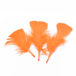 Dark Orange Turkey Feather Costume Accessories, Dyed, Dark Orange, 83~95x40~50x1mm