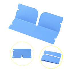 Bleu Ciel Foncé Organisateur de clip de rangement en plastique pliable portable, pour couvre-bouche jetable, bleu profond du ciel, 190x120x0.3mm