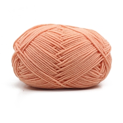 Coralino 4-capas de hilo de algodón con leche, para tejer, tejido y crochet, coral, 2~3 mm