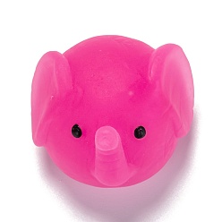 Deep Pink Elephant Shape Stress Toy, Funny Fidget Sensory Toy, for Stress Anxiety Relief, Deep Pink, 26x34x32mm