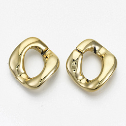 Золотой Акриловые кольца с покрытием uv , разъемы для быстрой связи, для изготовления витых цепей, твист, золотые, 31x29x7 мм, внутренний диаметр: 17x11 мм