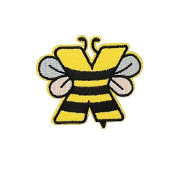 Letter X Apliques temáticos de abejas, computarizado bordado paño hierro en remiendos, accesorios de vestuario, letra x, 55x64 mm