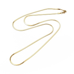 Chapado en Oro Real 18K Chapado en iones (ip) 304 collar de cadena de espiga de acero inoxidable para hombres y mujeres, real 18 k chapado en oro, amplia: 2 mm, 23.62 pulgada (60 cm)