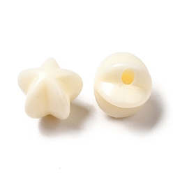 Beige Opaque Acrylic Beads, Star, Beige, 11.5x11x10mm, Hole: 2mm, about 1000pcs/500g
