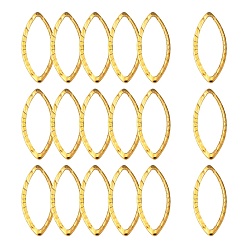 Golden 304 Stainless Steel Linking Rings, Marquise Links, Horse Eye, Golden, 18x8x0.5mm