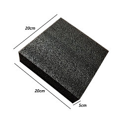 Black Square Needle Felting Foam Pad, for Needle Felting Supplies, Craft Tools, Needle Felting Base, Black, 200x200x50mm
