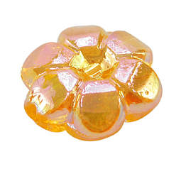 Vara de Oro Abalorios de acrílico transparentes, flor, ab chapado, vara de oro, 10x4 mm, agujero: 1 mm, Sobre 2000 unidades / 500 g