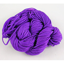 Темно-Фиолетовый Нейлоновая нить, нейлоновая нить для плетения браслета, темно-фиолетовый, 1 мм, 28 м / партии