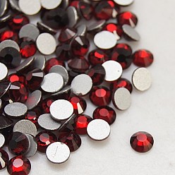 Siam Glass Flat Back Rhinestone, Grade A, Back Plated, Faceted, Half Round, Siam, SS5, 1.7~1.8mm, 1440pcs/bag