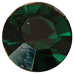 Emerald Resin Rhinestone Beads, Grade A, Round, Emerald, 10mm, Hole: 2mm