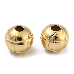 Real 24K Gold Plated Rack Plating Eco-friendly Brass Beads, Cadmium Free & Lead Free, Round, Real 24K Gold Plated, 6mm, Hole: 1.8mm