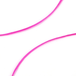 Rosa Oscura Hilo elástico con cuentas elásticas fuertes, cuerda de cristal elástica plana, de color rosa oscuro, 0.8 mm, aproximadamente 10.93 yardas (10 m) / rollo