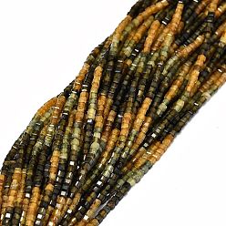 Tourmaline Brins de perles de tourmaline jaune naturel, cube, 2x2x2mm, Trou: 0.6mm, Environ 173 pcs/chapelet, 15.55'' (39.5 cm)