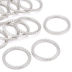 Platinum Tibetan Style Linking Rings, Circle Frames, Lead Free and Cadmium Free, Rondelle, Platinum, 35.5x35.5x3.5mm