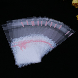 Blanc Sacs de cellophane en plastique rectangle, pour l'emballage de rouge à lèvres, blanc, 13x5 cm, épaisseur unilatérale: 0.035 mm, mesure intérieure: 10x5 cm, environ 96~100 pcs / sac