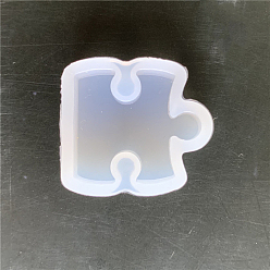 Blanc Puzzle blocs de construction bricolage moules en silicone, pour la glace, chocolat, candy, fabrication artisanale de résine UV et de résine époxy, blanc, 23x20x5mm