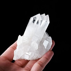 Хрусталь Натуральный кристаллический кварцевый кластер целебный минеральный камень, Энергетические камни Рейки для украшения дома, 20~50 мм, 30~40 г / шт