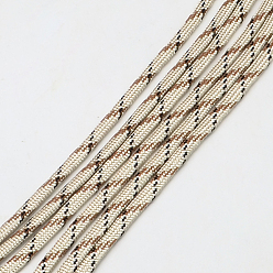 Bronze 7 âmes intérieures cordes en polyester et spandex, pour la fabrication de bracelets en corde, tan, 4mm, environ 109.36 yards (100m)/paquet, 420~500g / bundle