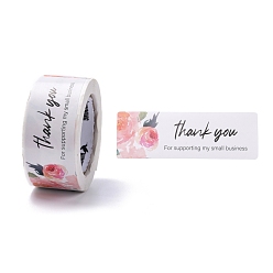 Light Coral Self-Adhesive Paper Gift Tag Youstickers, Rectangle Thank You Stickers Labels, for Small Business, Light Coral, 2.9x6x0.01cm, 120pcs/roll