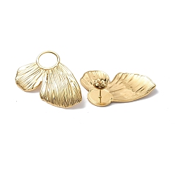 Real 18K Gold Plated Ion Plating(IP) 304 Stainless Steel Stud Earring Findings, Butterfly with Oval Tray Earring Settings, with Ear Nuts, Real 18K Gold Plated, Tray: 10x8mm, 37.5x24x2.8mm, Pin: 0.7mm