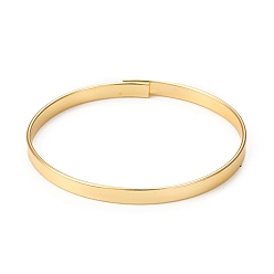 Real 18K Gold Plated Classic Rack Plating Brass Bangles for Women Men, Long-Lasting Plated, Cadmium Free & Lead Free, Real 18K Gold Plated, Inner Diameter: 2x2-1/2 inch(5.15x6.2cm)