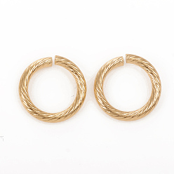 Золотой 304 кольцо из нержавеющей стали, открытые кольца прыжок, золотые, 14x2 мм, внутренний диаметр: 10 мм, 12 датчик