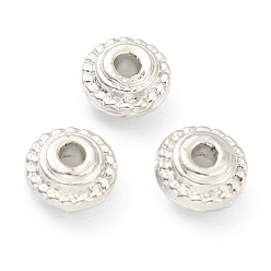 Platinum Alloy Spacer Beads, Cadmium Free & Lead Free, Disc, Real Platinum Plated, 5x3mm, Hole: 1.2mm