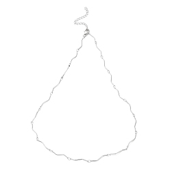Нержавеющая Сталь Цвет 304 ожерелье-цепочка из нержавеющей стали с поворотными звеньями, цвет нержавеющей стали, 17.56 дюйм (44.6 см)