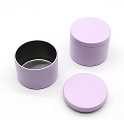 Lavender Iron Candle Tins, with Lids, Empty Tin Storage Containers, Lavender, 6.5x5.2cm