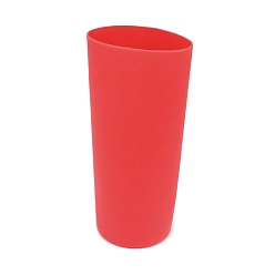 Rouge Manchon de tasse en silicone, colonne, rouge, 80x205mm, Trou: 31mm, diamètre intérieur: 75 mm
