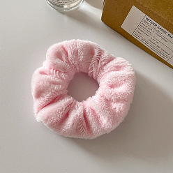 Pink Plush Elastic Hair Accessories, for Girls or Women, Scrunchie/Scrunchy Hair Ties, Pink, 120mm
