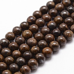 Broncita Hebras de perlas naturales bronzite, rondo, 4 mm, agujero: 1 mm, sobre 48 unidades / cadena, 14.9 pulgada ~ 15.1 pulgada