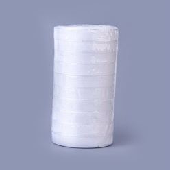 Blanc Ruban d'organza, blanc, 5/8 pouce (15 mm), 50 yards / rouleau (45.72 m / rouleau), 10 rouleaux / groupe, 500yards / groupe (457.2m / groupe).