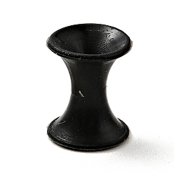 Noir Jauges de bouchons d'oreille en silicone, extenseur d'oreille tunnel pour hommes femmes, noir, 8.5x7mm, pin: 3 mm