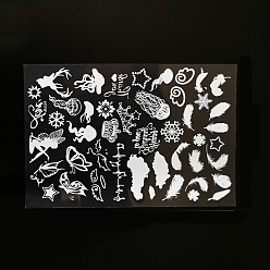 Pluma Películas decorativas de plástico, hojas de imagen transparente para artesanía de resina, material de relleno de resina, dibujo de pluma, 104x154 mm