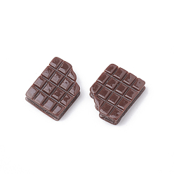 Coconut Brown Resin Decoden Cabochons, Chocolate, Imitation Food, Coconut Brown, 17x13x4mm