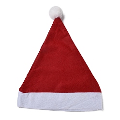 Rojo Oscuro Sombreros de navidad de tela, para la decoración de la fiesta de navidad, de color rojo oscuro, 300x250x2.5 mm, diámetro interior: 170 mm