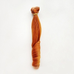 Chocolate Peluca de muñeca de peinado romano ondulado largo de fibra de alta temperatura, para diy girl bjd makings accesorios, chocolate, 7.87~39.37 pulgada (20~100 cm)