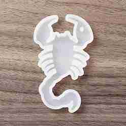 Scorpio DIY Constellation Shaped Pendant Food-grade Silicone Molds, Resin Casting Molds, For UV Resin, Epoxy Resin Craft Making, Scorpio, 80x48x7mm, Hole: 2.5mm