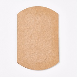 Color Canela Cajas de regalo del favor de la boda del papel de Kraft, almohada, bronceado, 9x10.5x3.5 cm