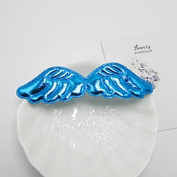 Deep Sky Blue Cloth Embossing Wings, Decorate Accessories, Deep Sky Blue, 29x105x4mm