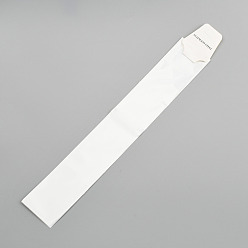 Blanc Sacs de cellophane rectangle, avec des cartes d'affichage en carton, mots en acier inoxydable sur la carte, blanc, 25x4.2 cm, épaisseur unilatérale: 0.035 mm, afficher la carte suspendue: 47x37x0.6 mm
